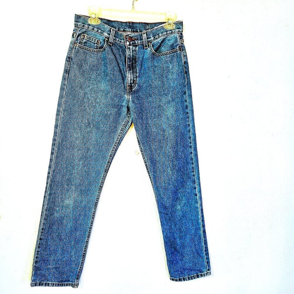 George Men's High Rise Straight Leg Casual Minimalist Jeans Size 31 X 32